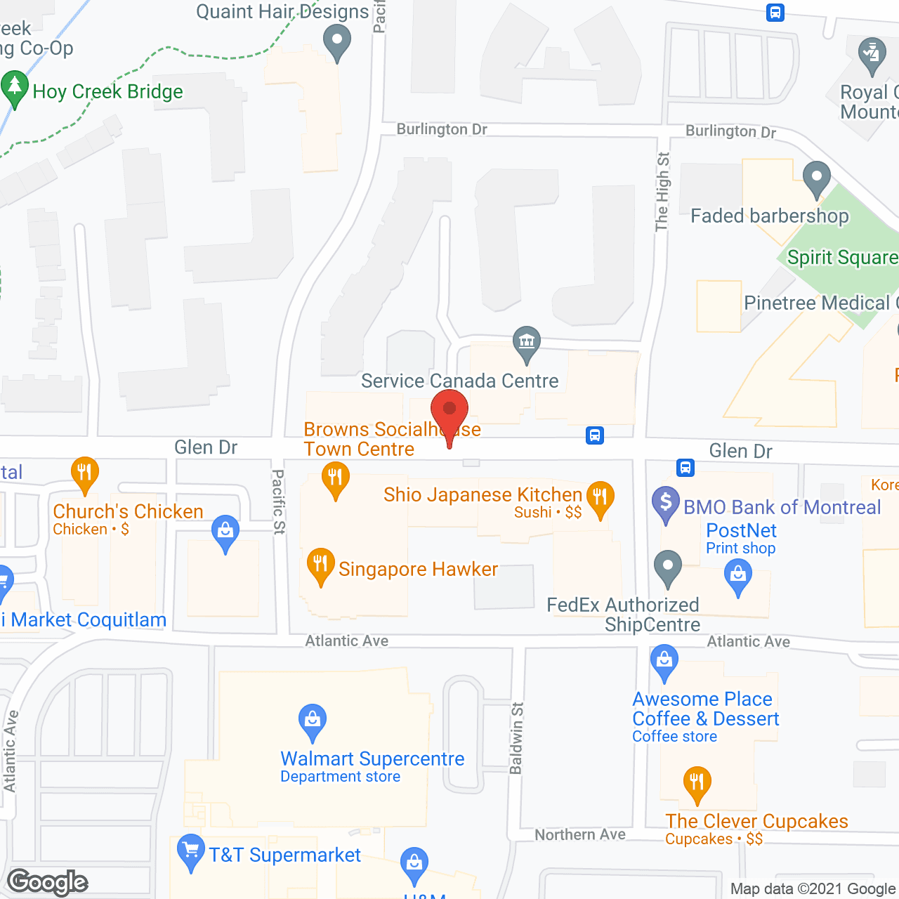 Map of the neighborhood around Hoy Creek Housing Co-Op
