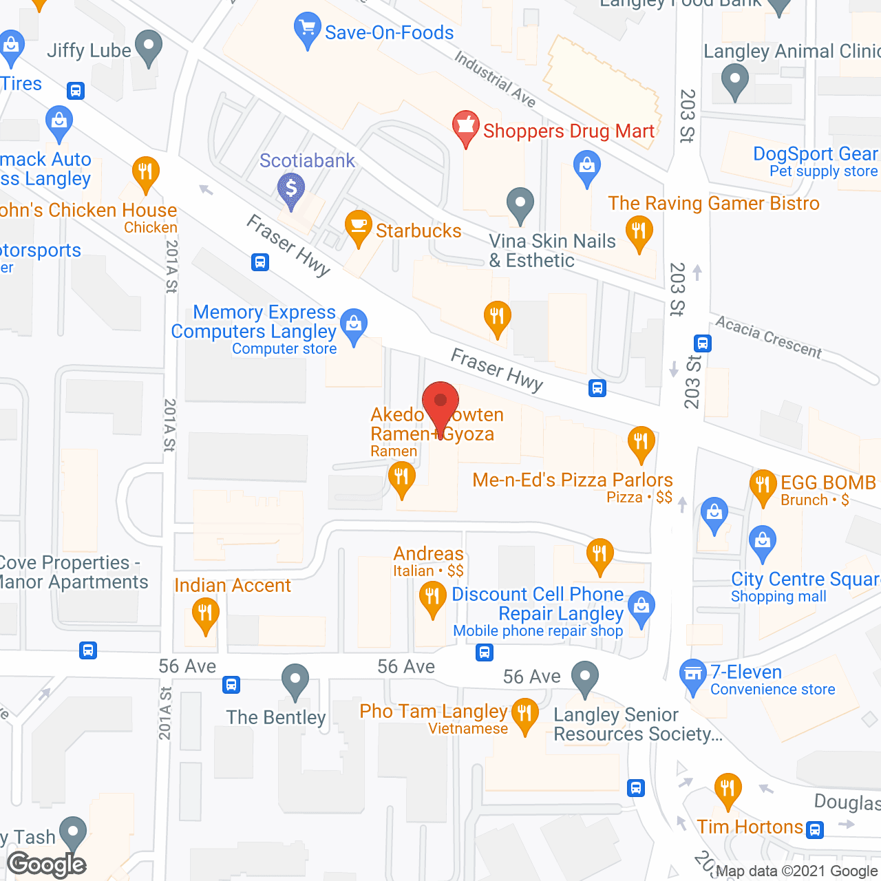 Map of the neighborhood around Sue And Charlies Care