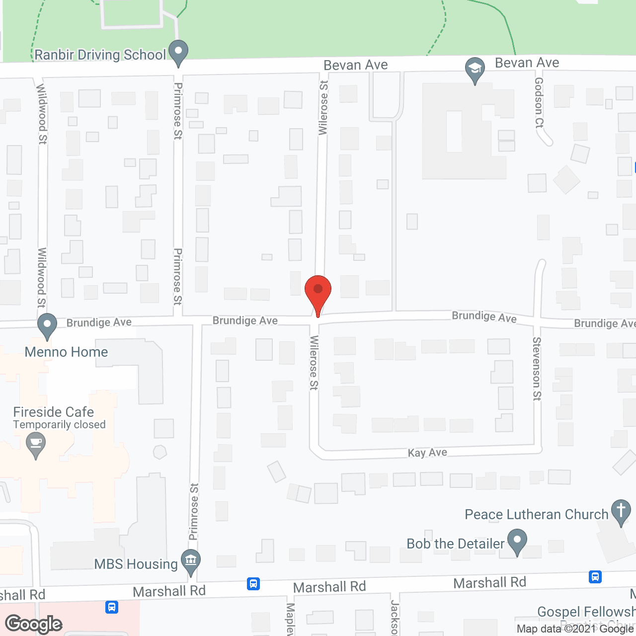 Map of the neighborhood around Menno Home