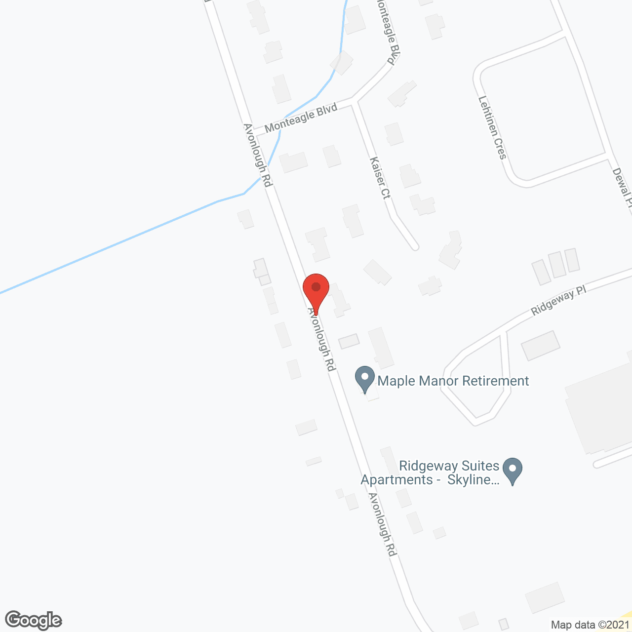 Map of the neighborhood around Maple Manor Residence