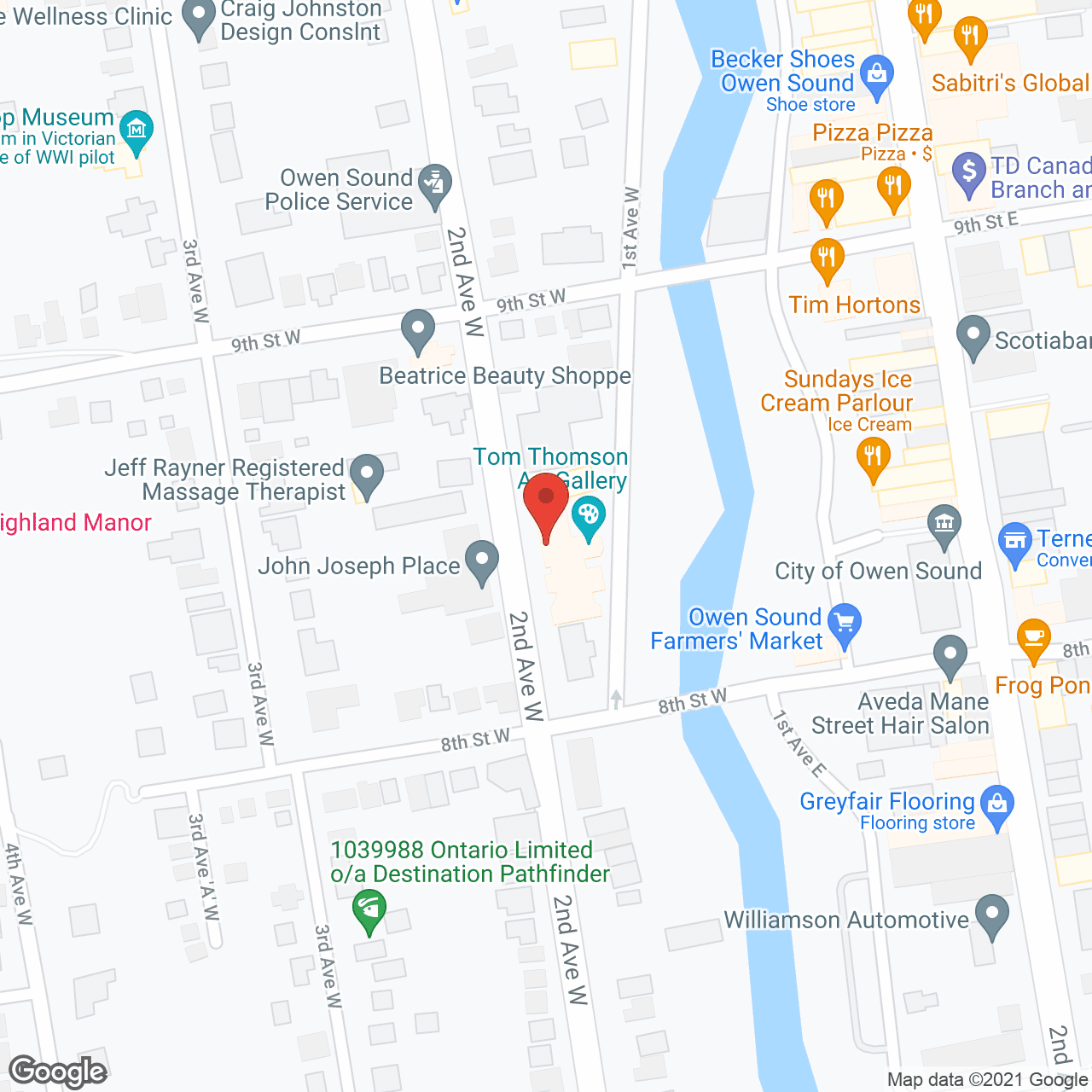 Map of the neighborhood around Hannah Walker Place