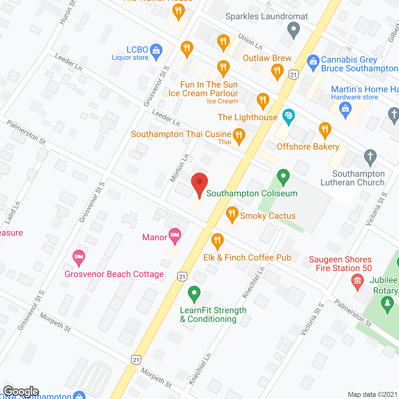 Map of the neighborhood around Hampton Court