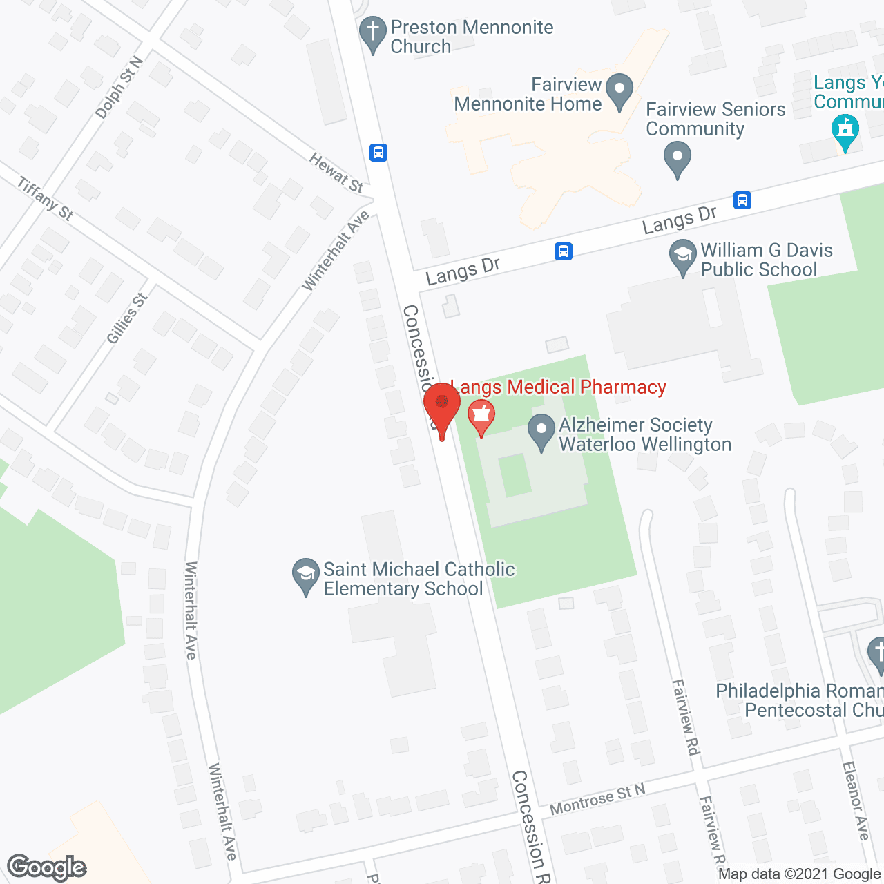 Map of the neighborhood around Fairview Suites Retirement Home