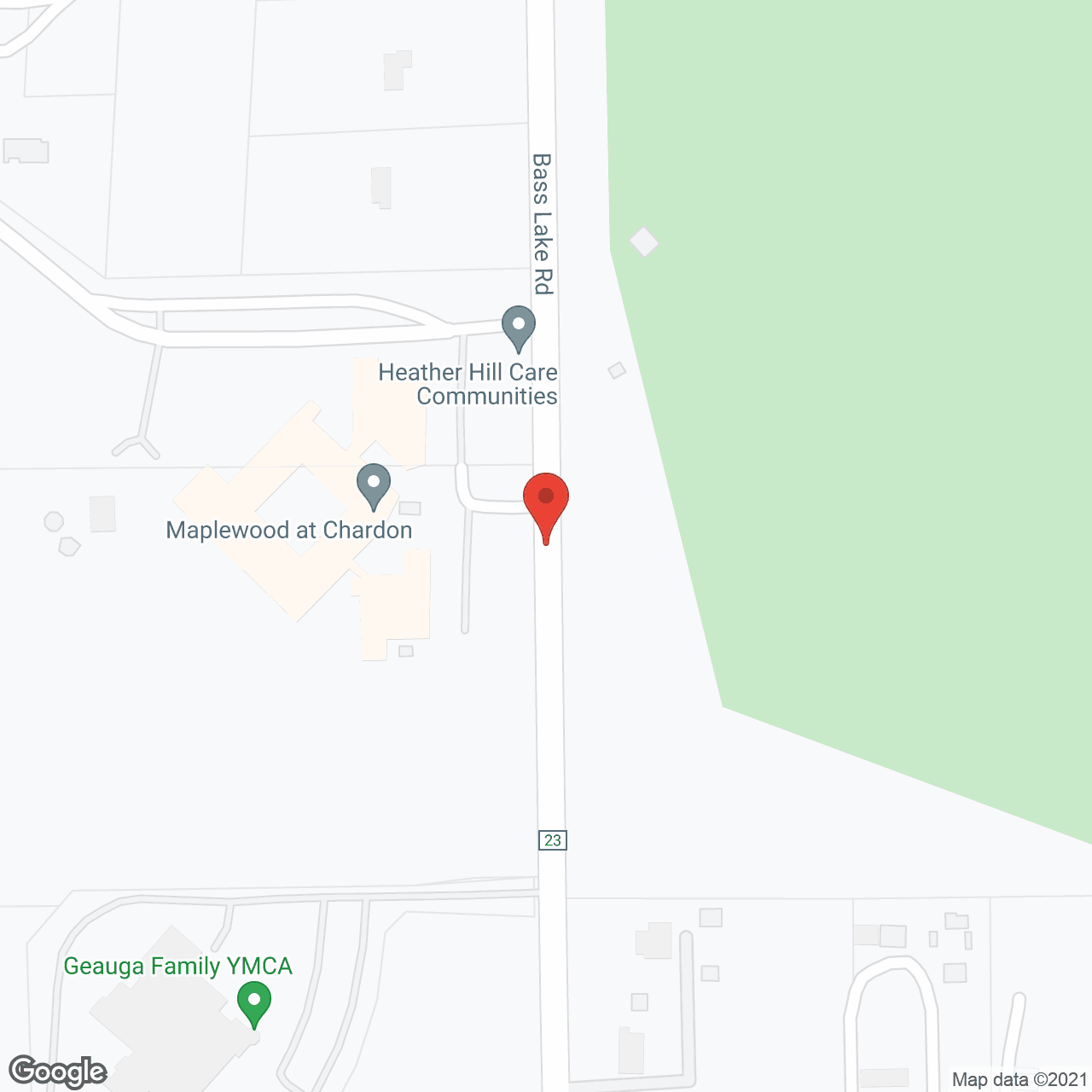 Map of the neighborhood around Maplewood at Chardon