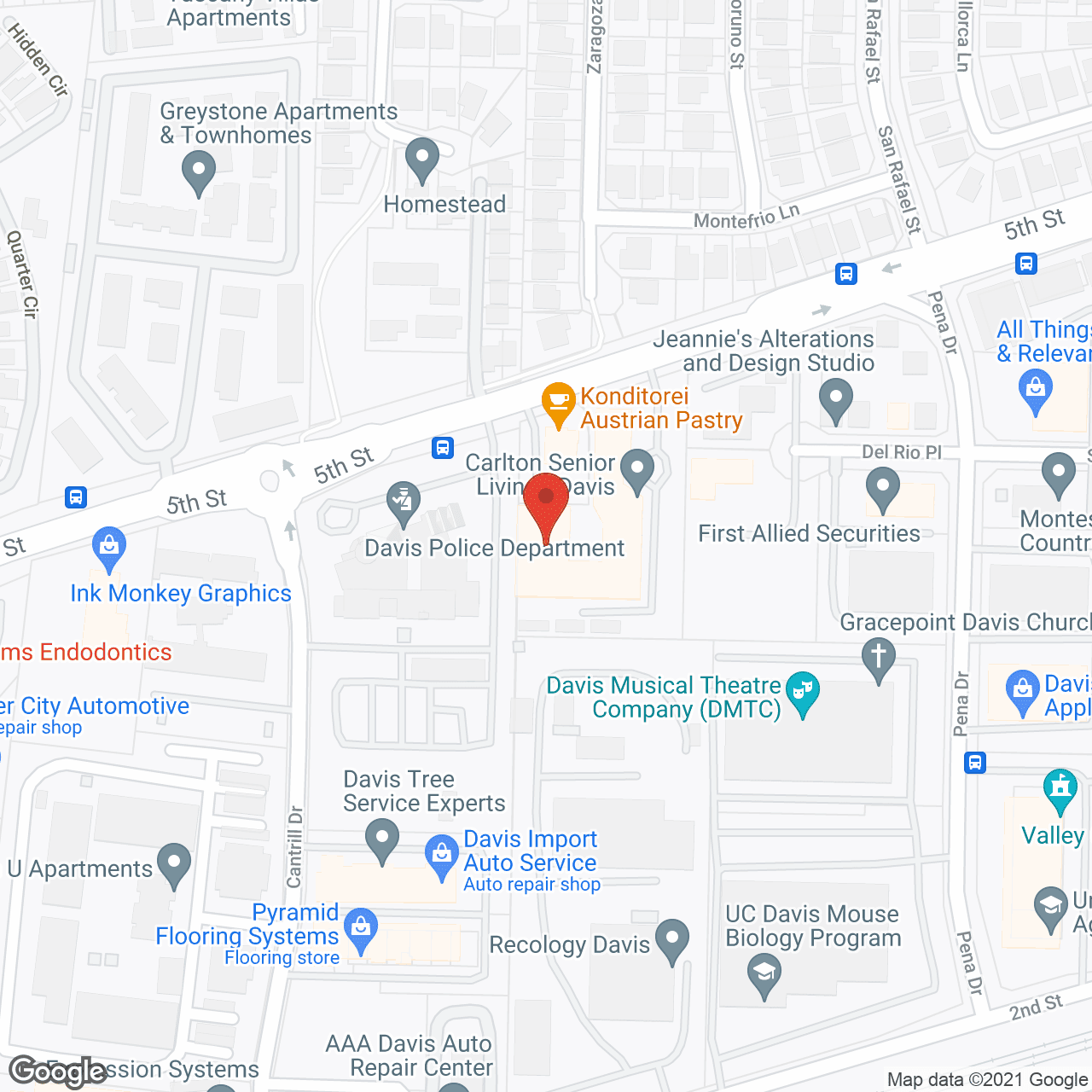 Map of the neighborhood around Carlton Plaza Of Davis
