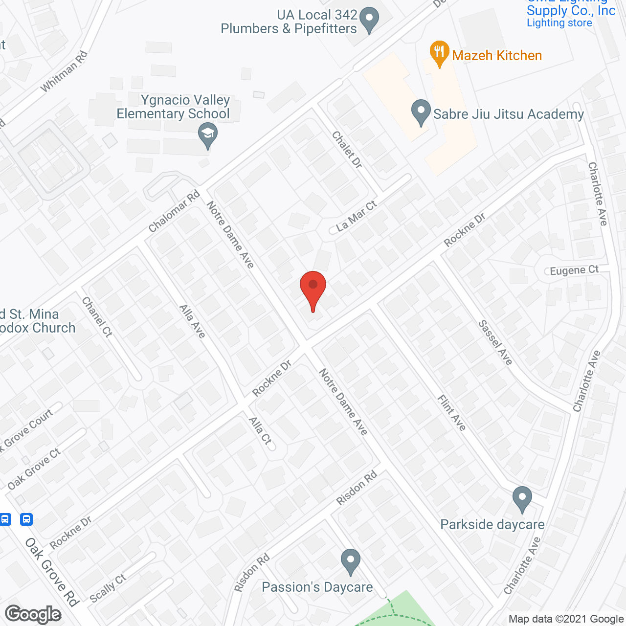 Map of the neighborhood around Bethany Home