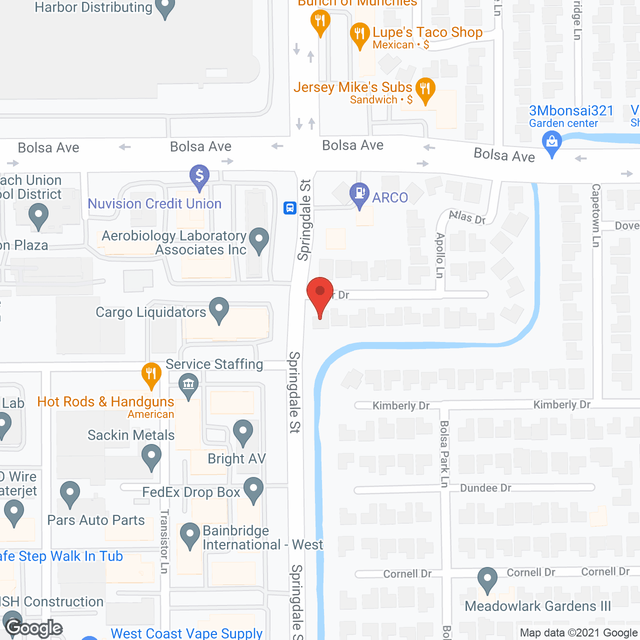 Map of the neighborhood around JC Home for Seniors - Thor