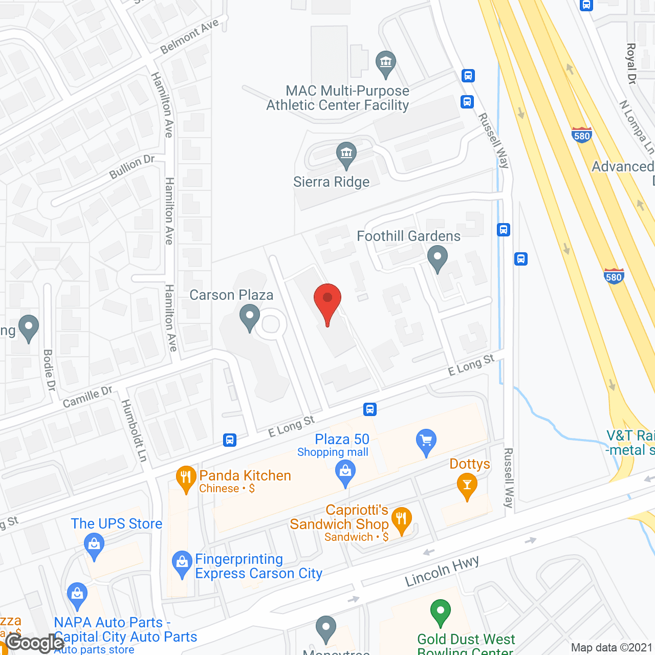 Map of the neighborhood around The Lodge Assisted Living and Memory Care Community