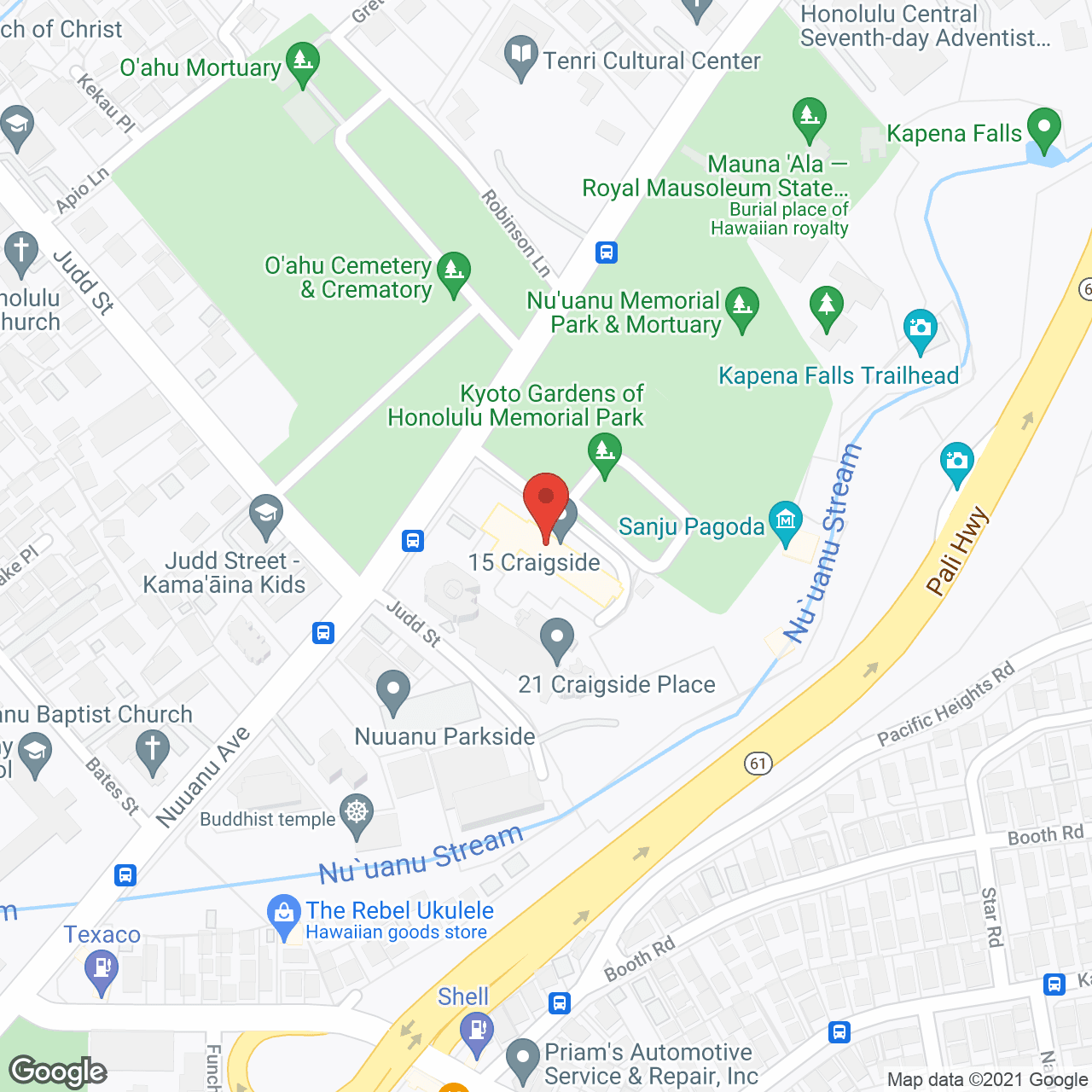 Map of the neighborhood around 15 Craigside