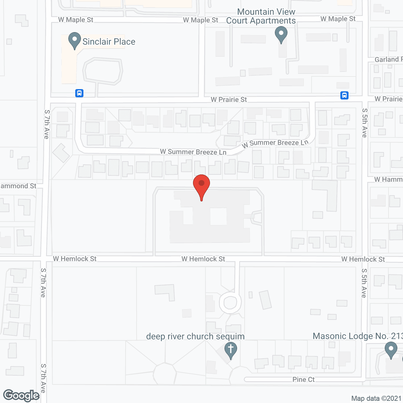 Map of the neighborhood around Sequim Health & Rehabilitation