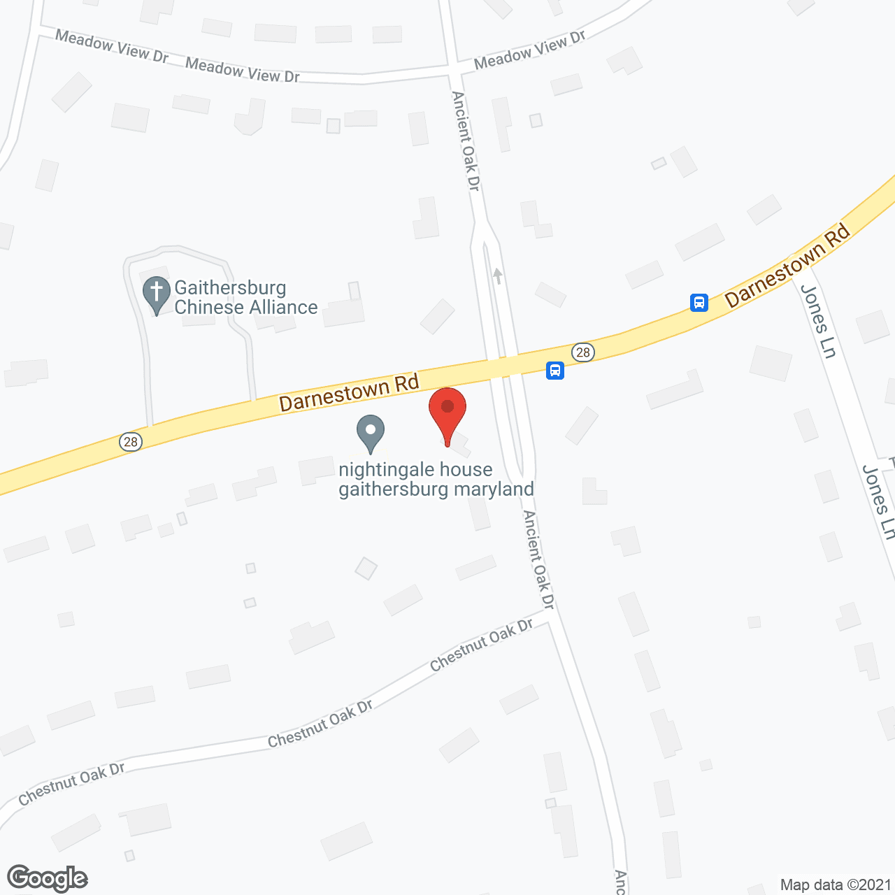 Map of the neighborhood around Tranquil Loving Care