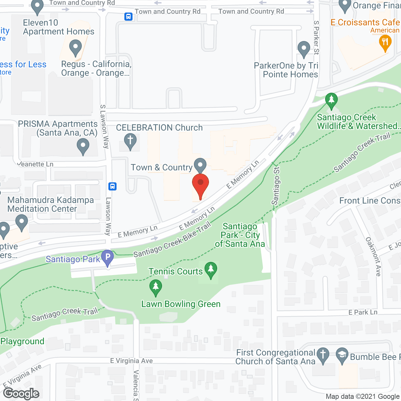 Map of the neighborhood around Town and Country Manor