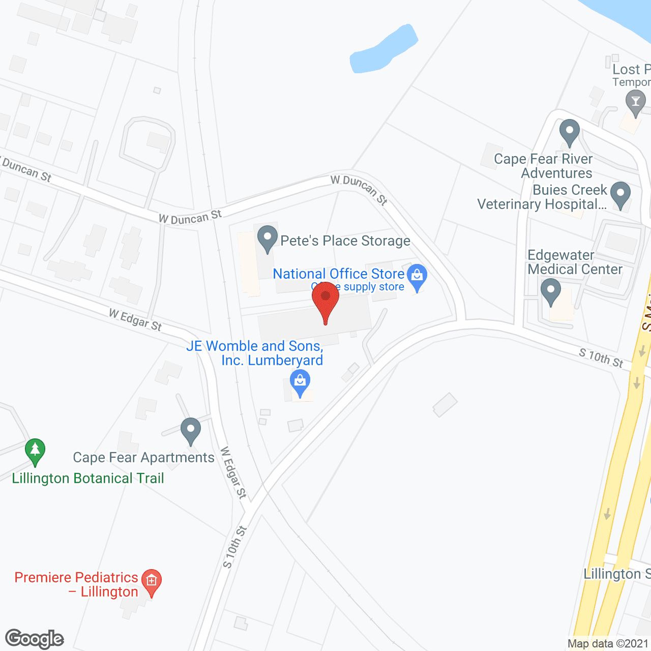 Map of the neighborhood around Heritage Village 1 and 2