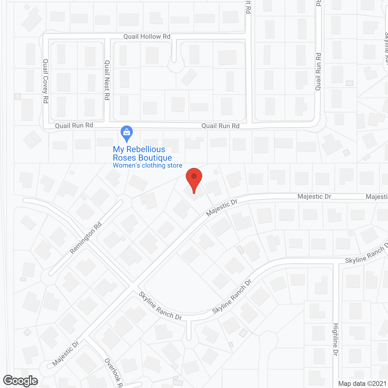 Map of the neighborhood around Skyline Villa