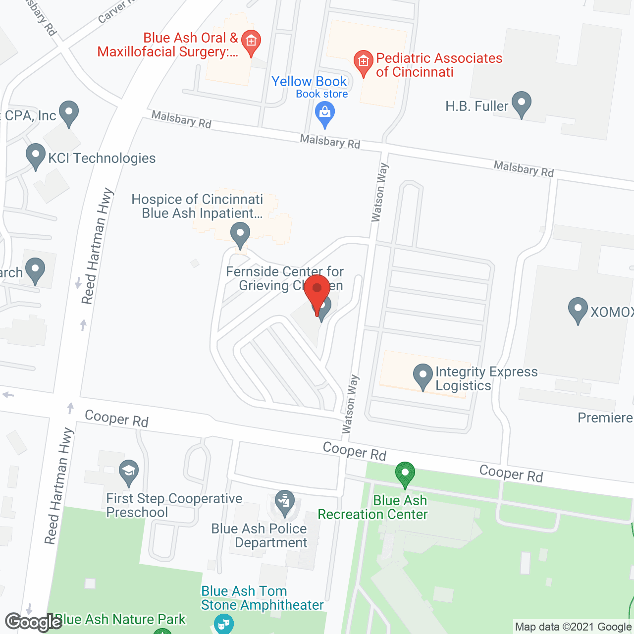 Map of the neighborhood around Hospice Of Cincinnati