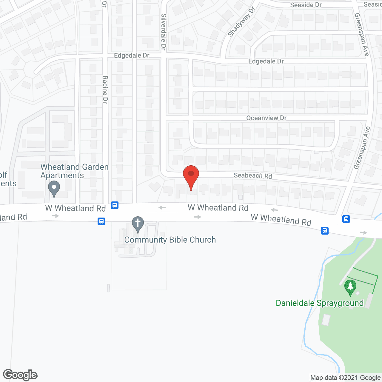 Map of the neighborhood around Spears House of Care