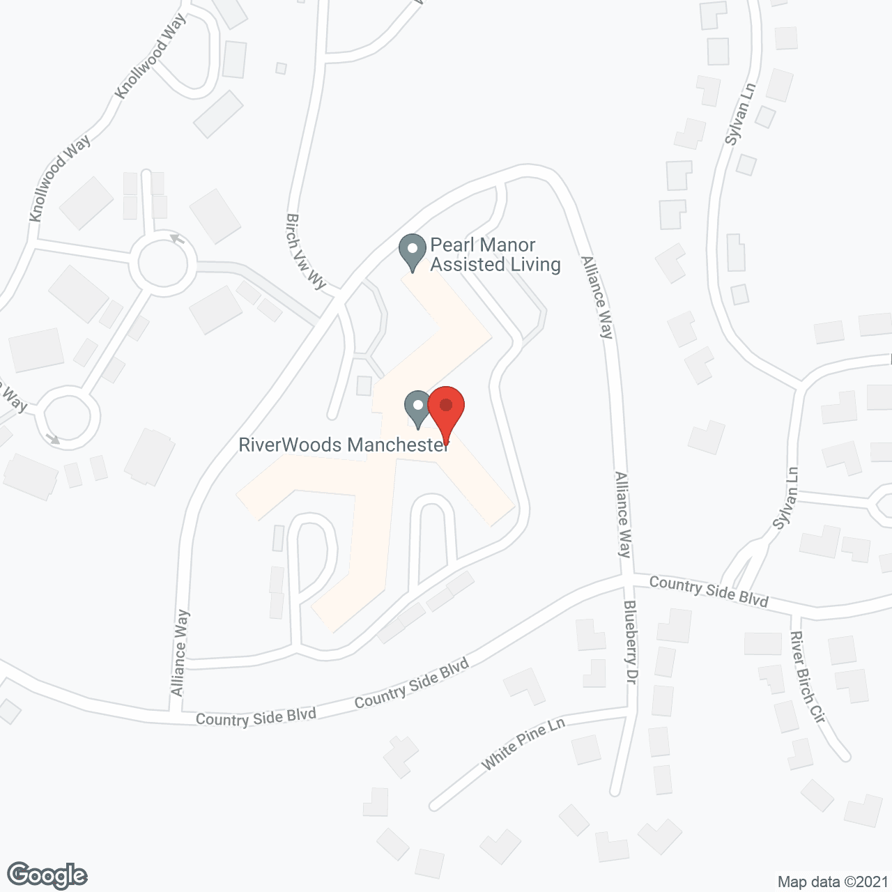 Map of the neighborhood around Birch Hill