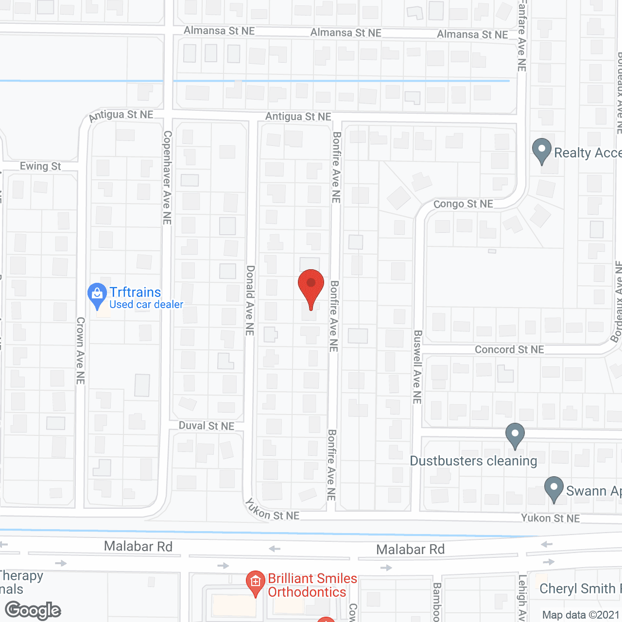 Map of the neighborhood around Le Bonfire Inc.