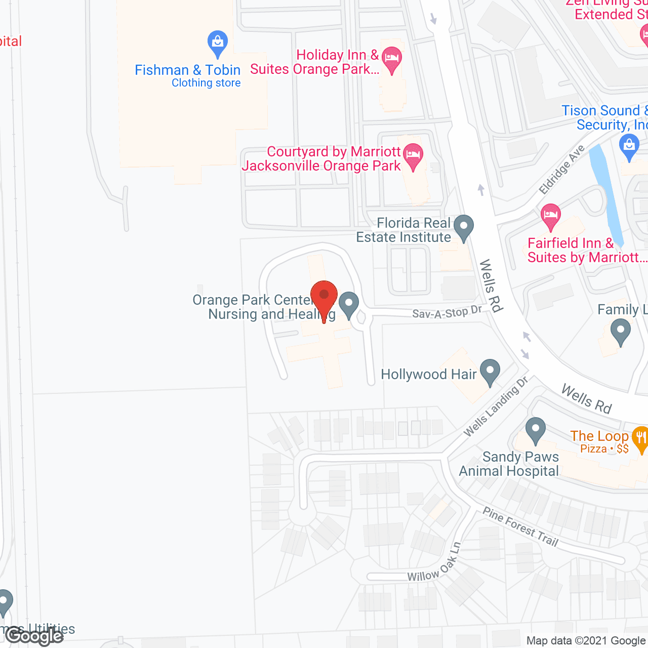 Map of the neighborhood around Heartland Health Care Ctr