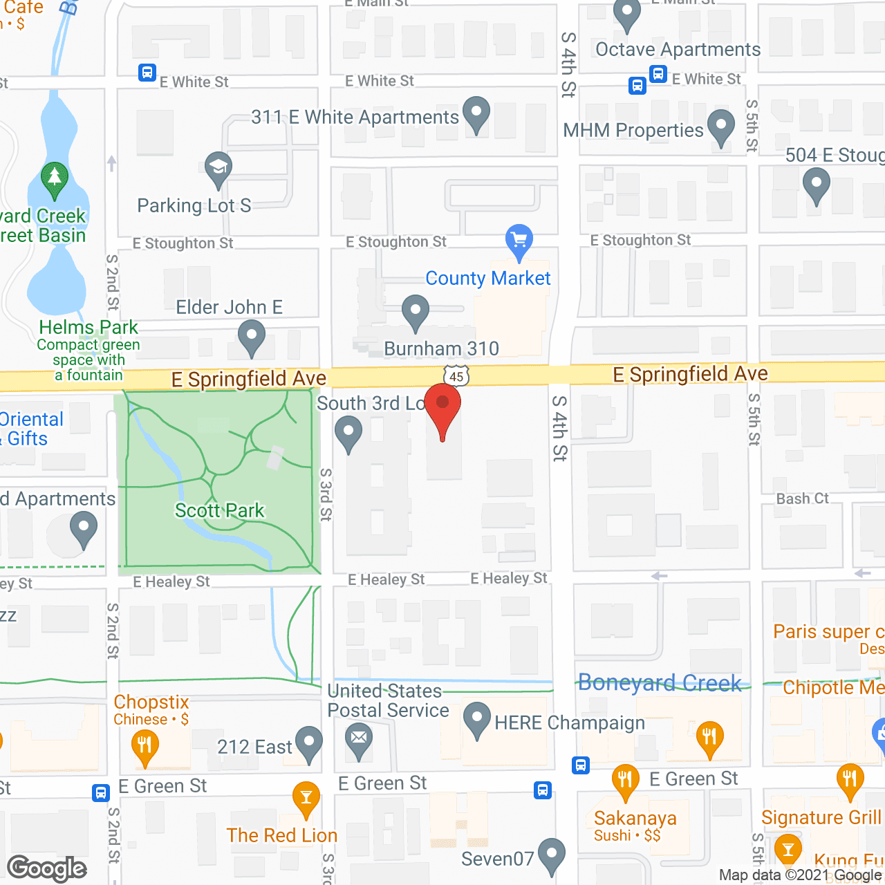 Map of the neighborhood around Manor Care Health Svc