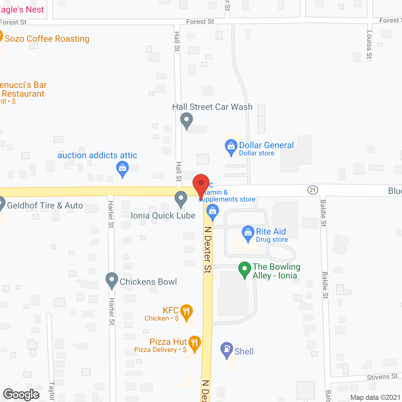 Map of the neighborhood around Heartland Health Care Ctr