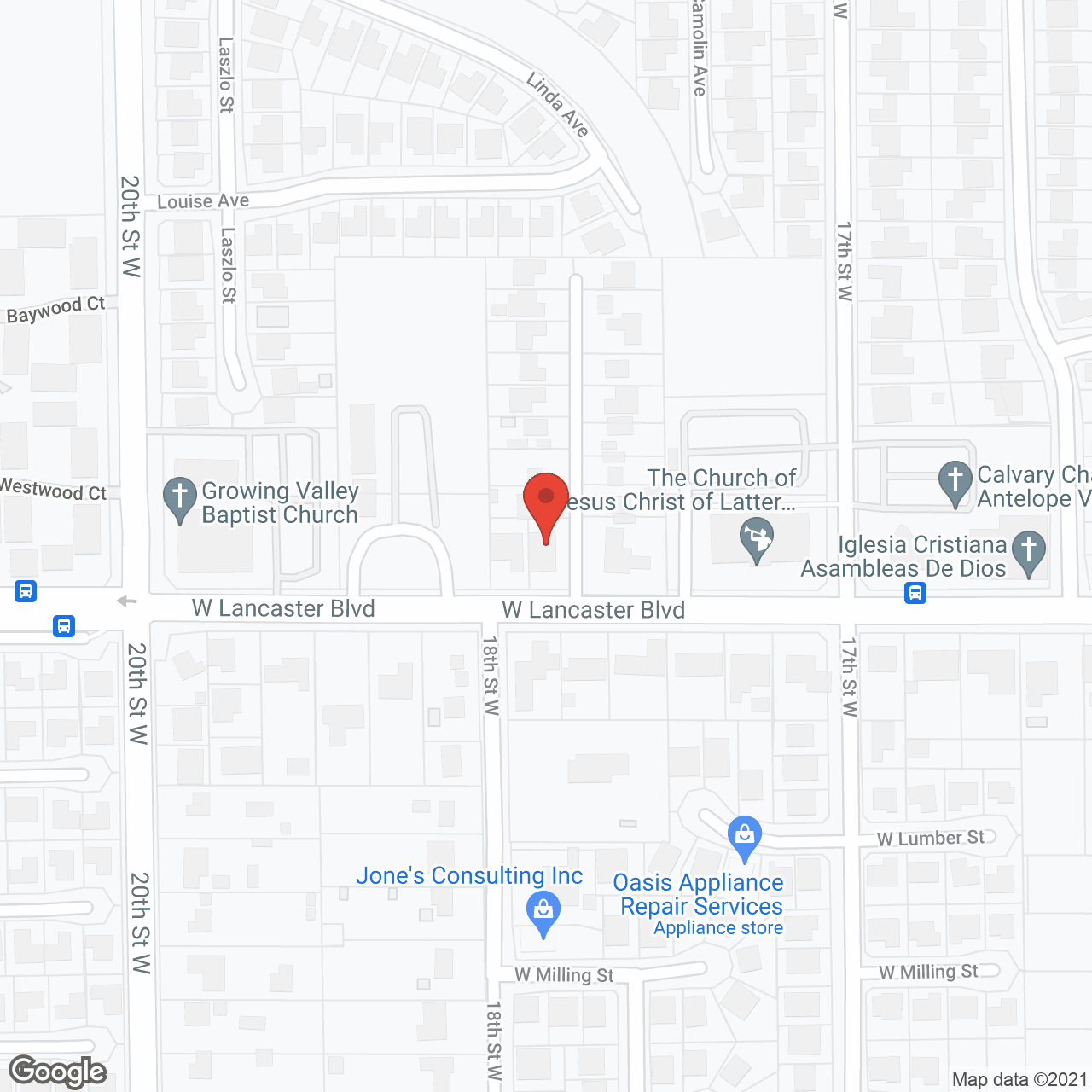 Map of the neighborhood around Lancaster Haven
