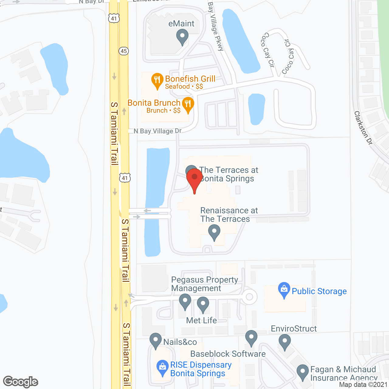 Map of the neighborhood around Renaissance at the Terraces
