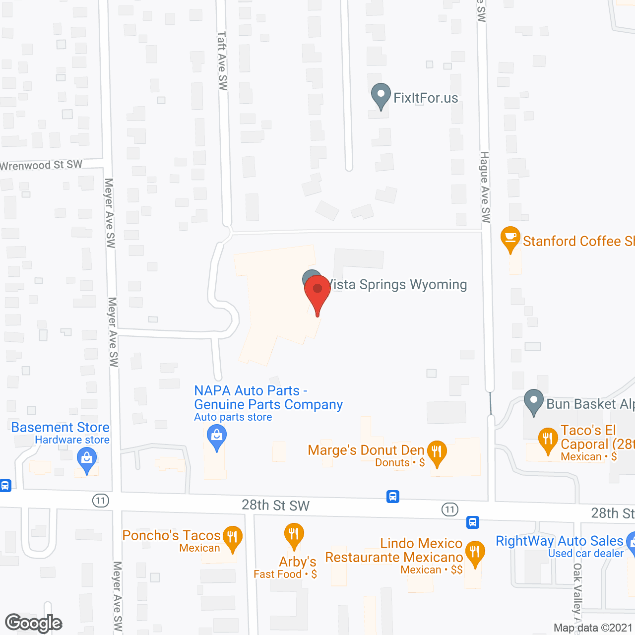 Map of the neighborhood around The Cortland Wyoming