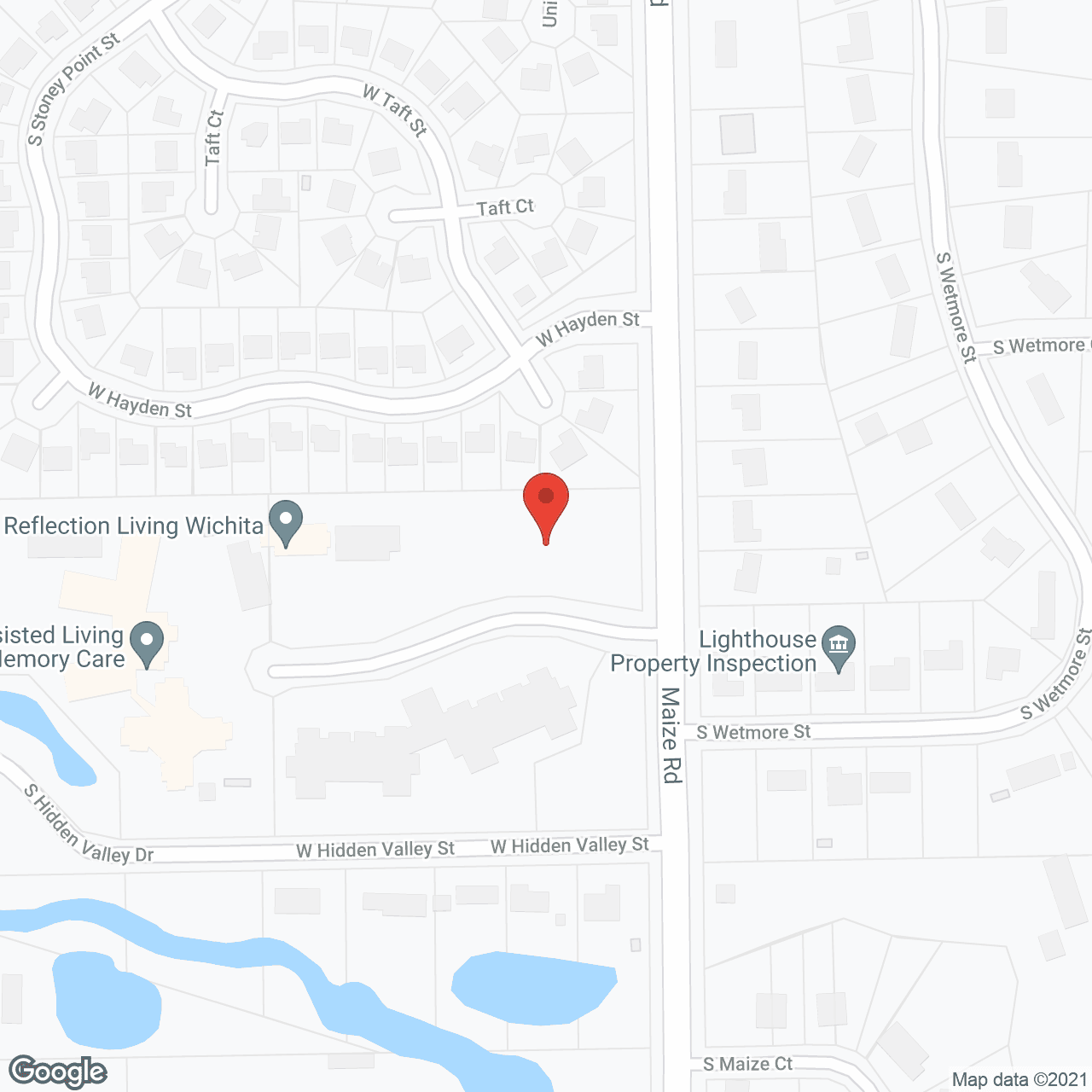 Map of the neighborhood around Reflection Living Maize Court 1
