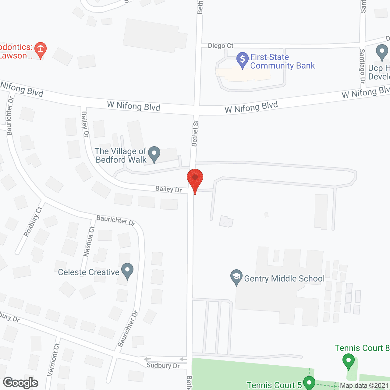 Map of the neighborhood around Gentry Estates