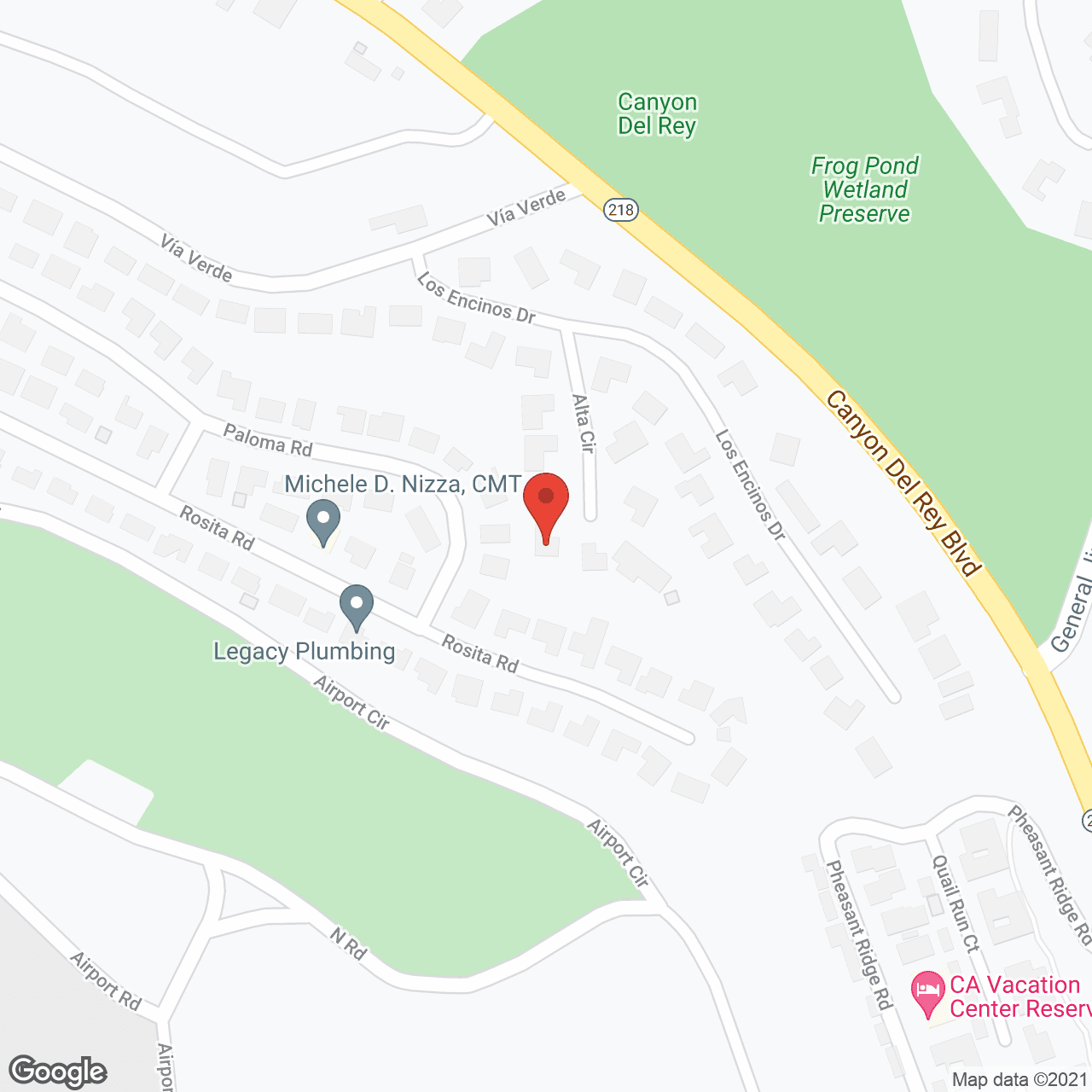 Map of the neighborhood around Del Rey Oaks Senior Paradise