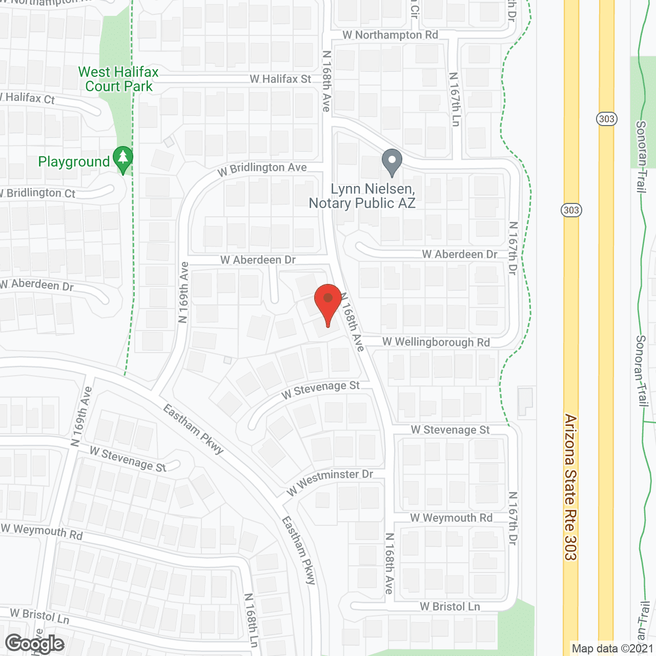 Map of the neighborhood around All Care Assisted