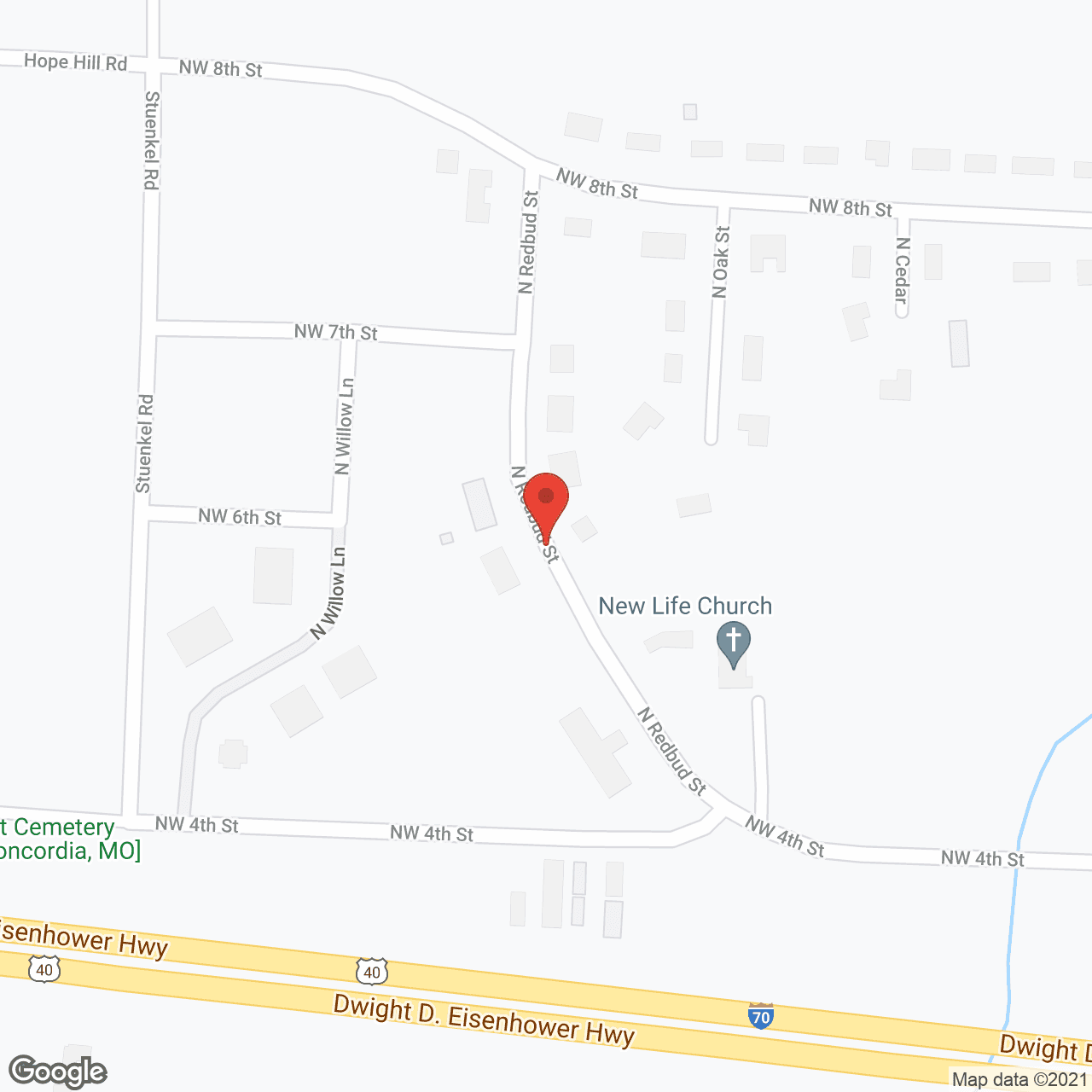 Map of the neighborhood around Essex of Concordia