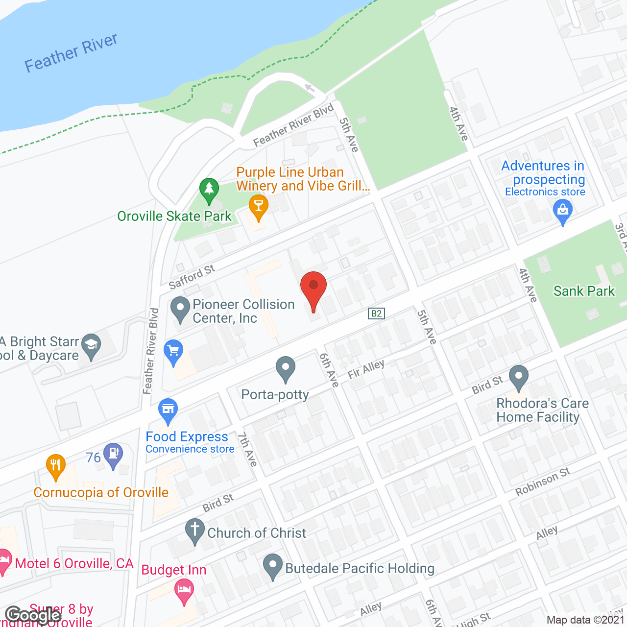 Map of the neighborhood around Bunny's Leisure Apartments
