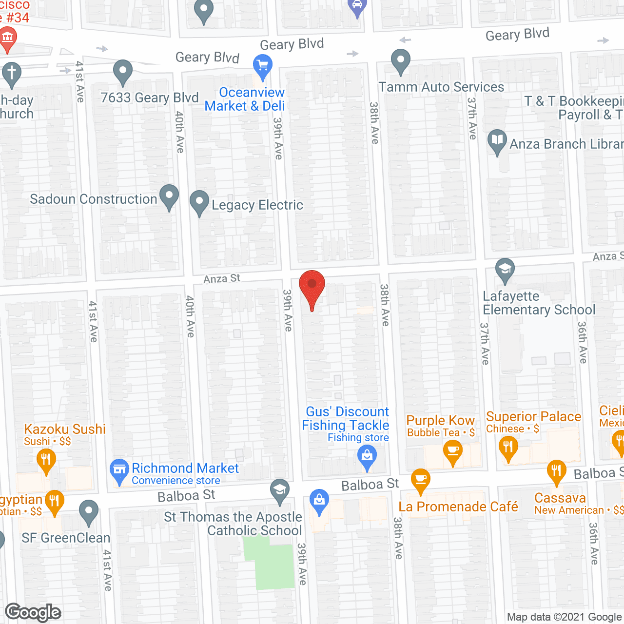 Map of the neighborhood around Ida's Care I