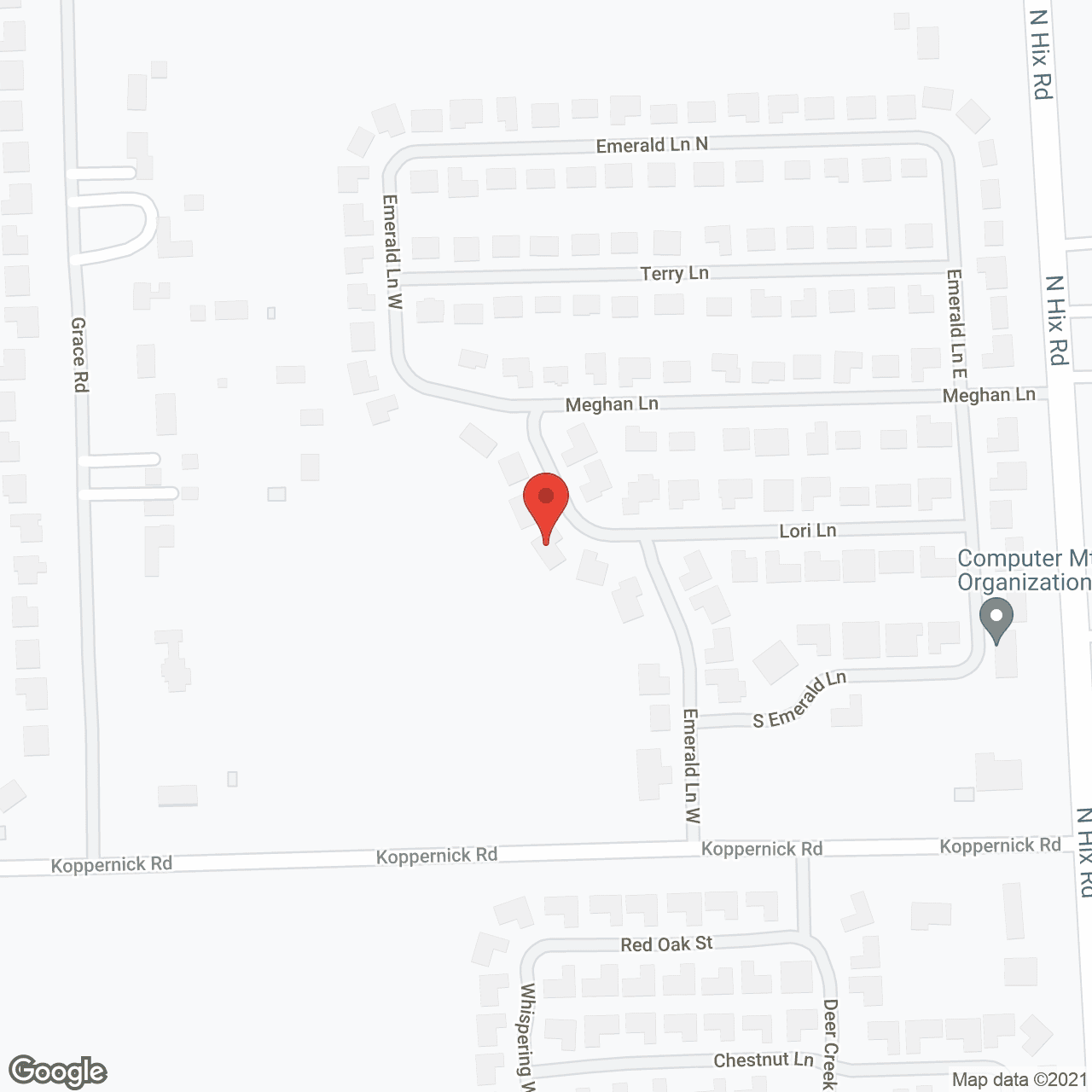 Map of the neighborhood around Lilli's Adult Home Care