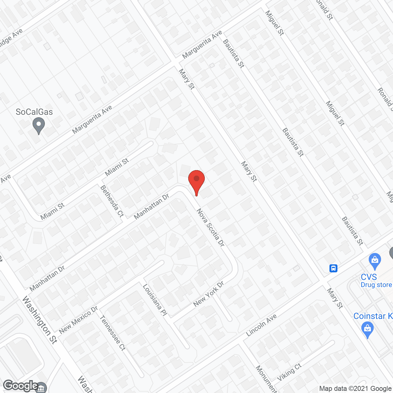 Map of the neighborhood around Villa Anne