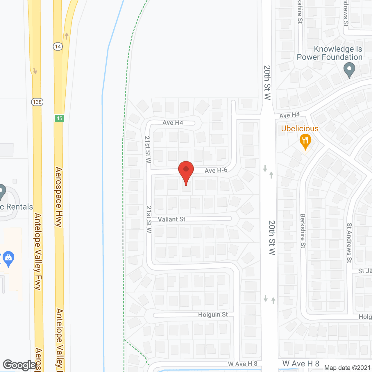 Map of the neighborhood around Westside Villa