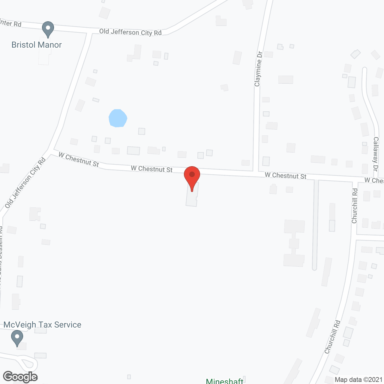 Map of the neighborhood around Ashbury Heights of Fulton