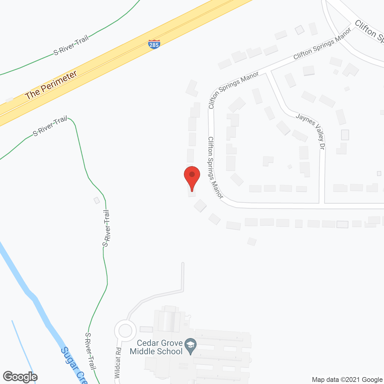 Map of the neighborhood around Clifton Springs Manor