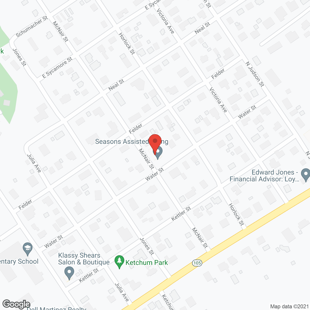 Map of the neighborhood around Seasons Assisted Living Navasota