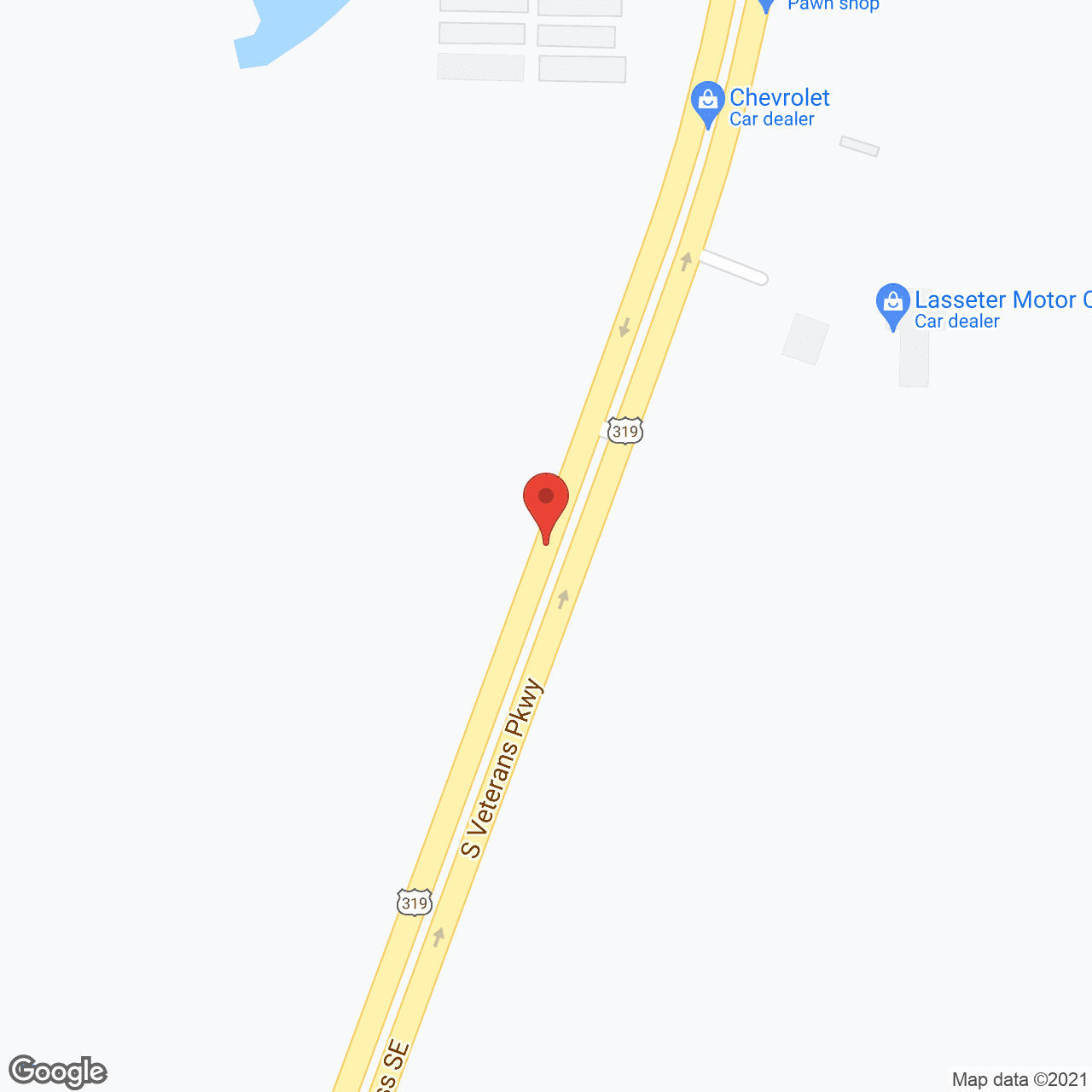 Map of the neighborhood around Magnolia Manor South