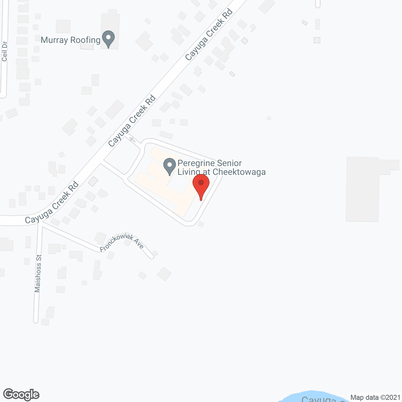 Map of the neighborhood around Peregrine Senior Living at Cheektowaga