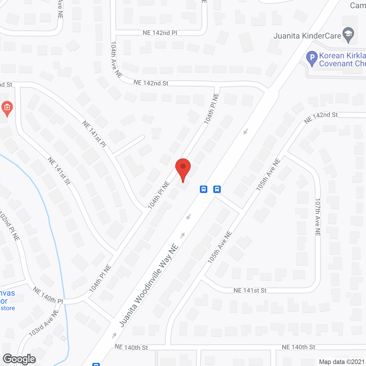 Map of the neighborhood around Sun Village Senior Care, Inc