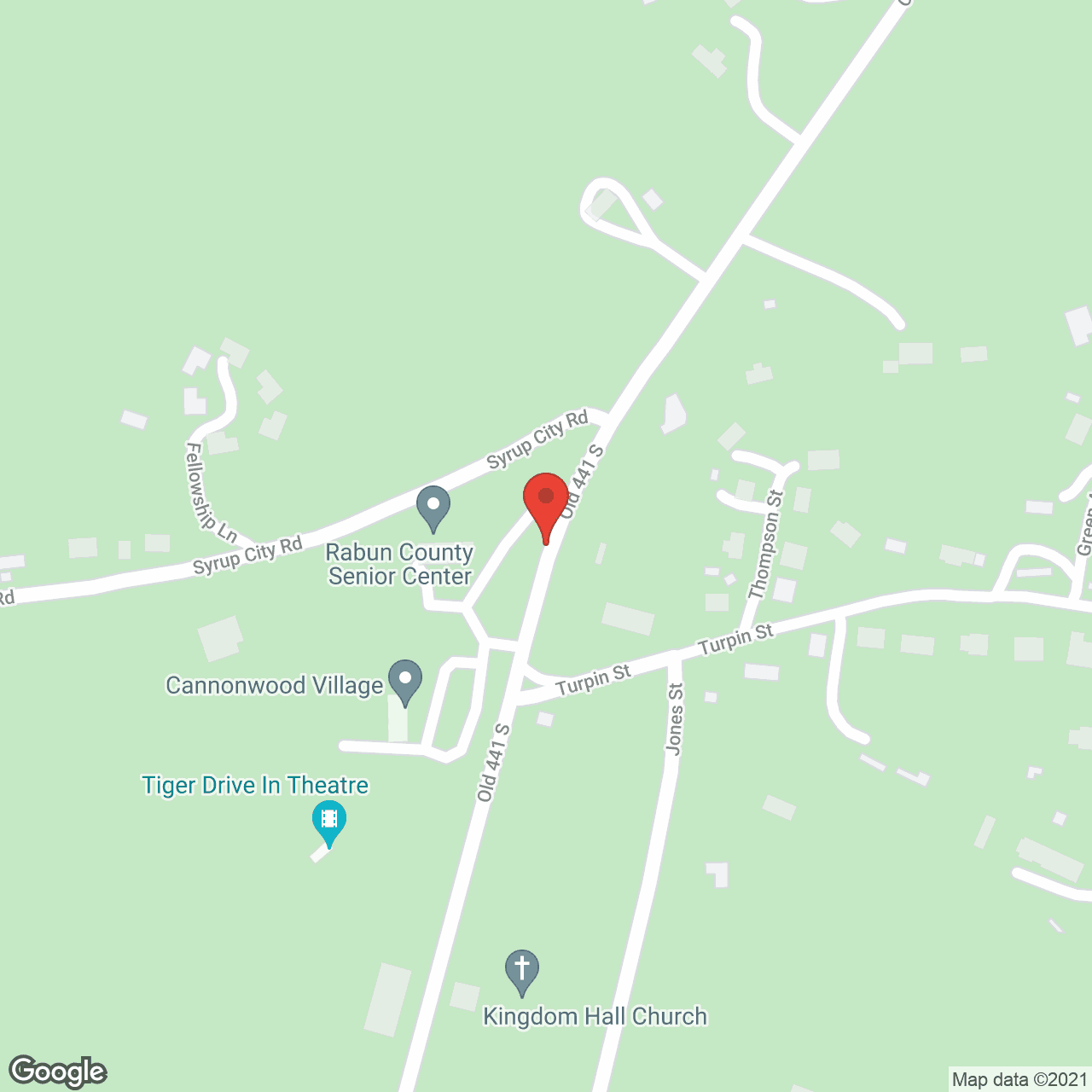Map of the neighborhood around Cannon Wood Village