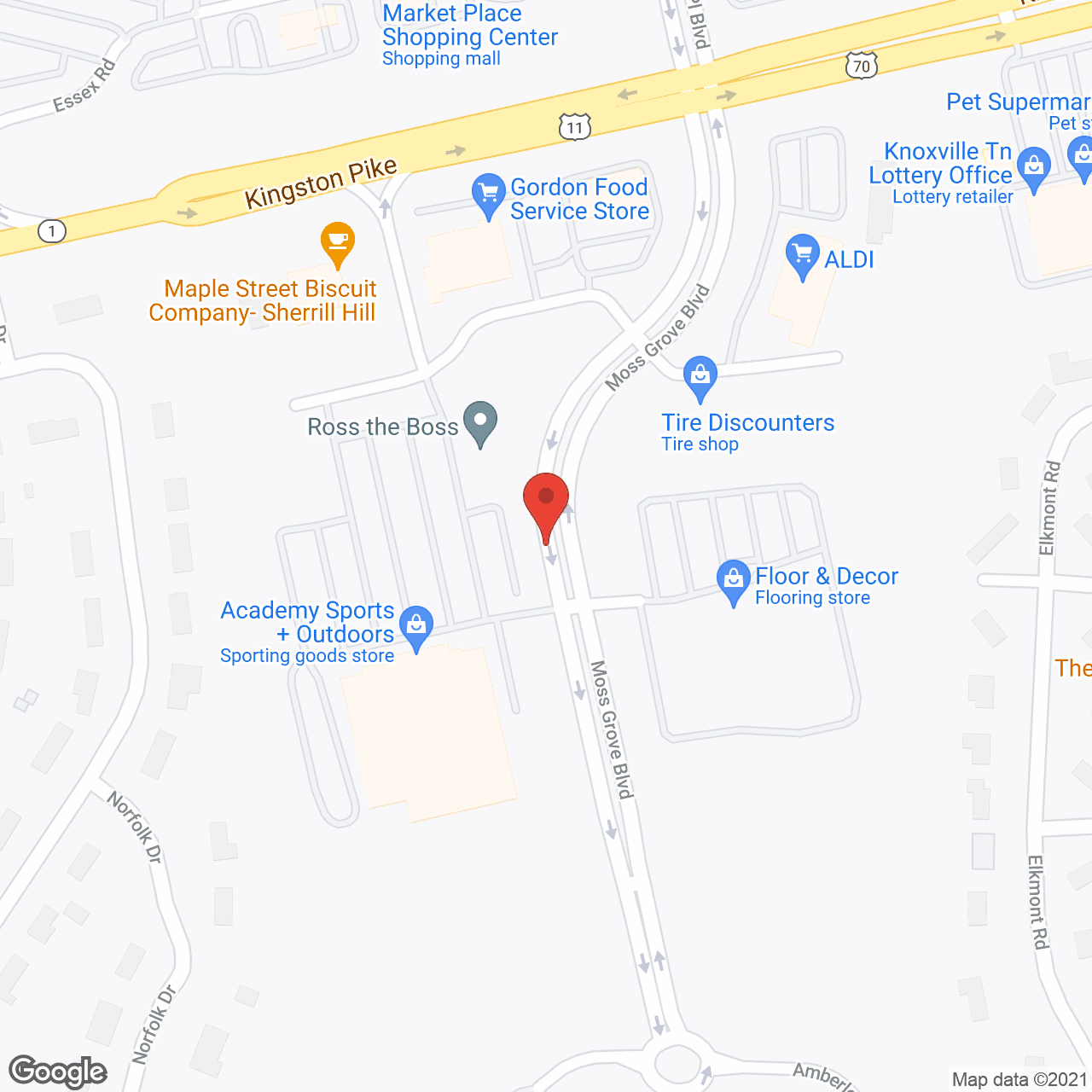 Map of the neighborhood around Sherrill Hills Retirement Resort