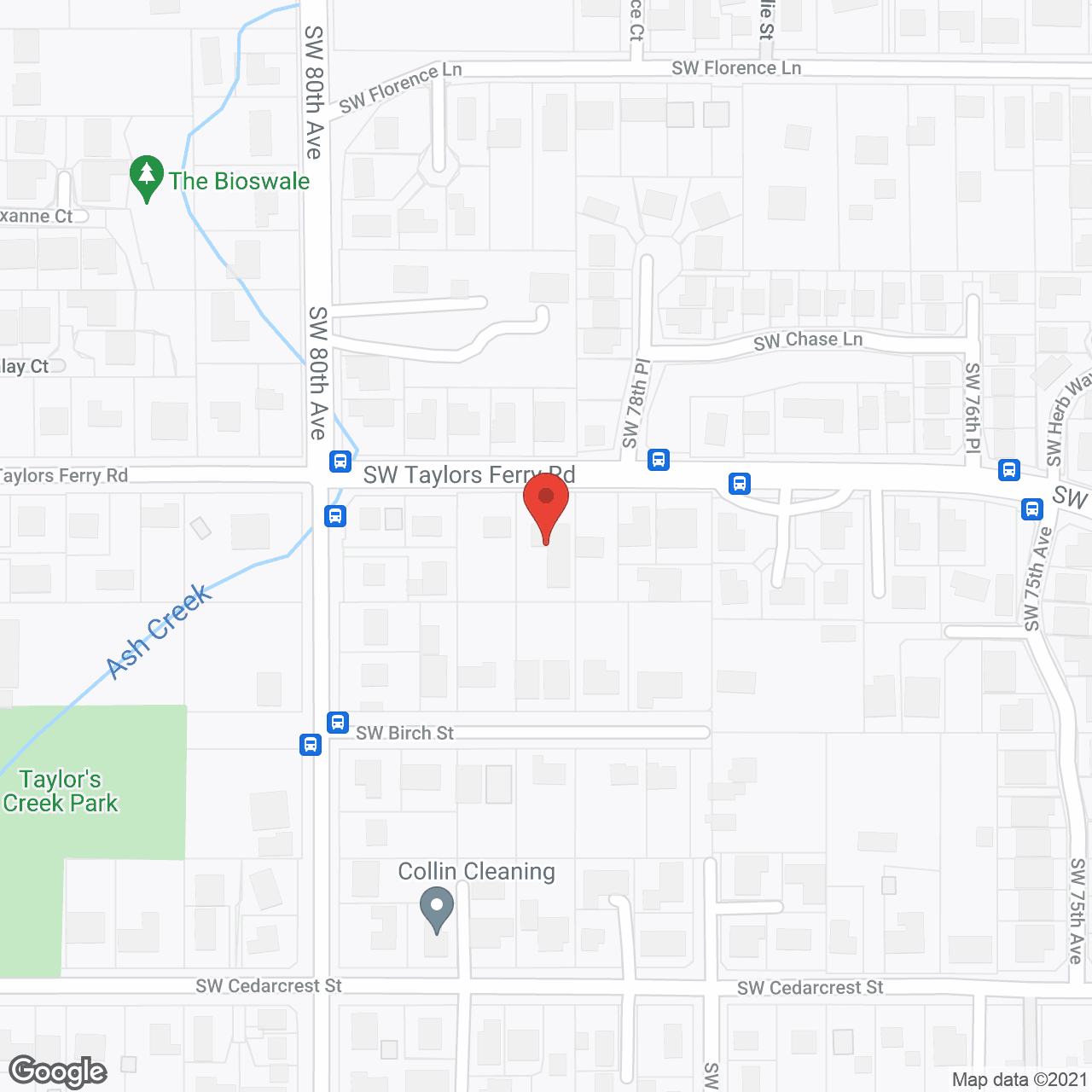 Map of the neighborhood around Blue Sky Adult Care Home