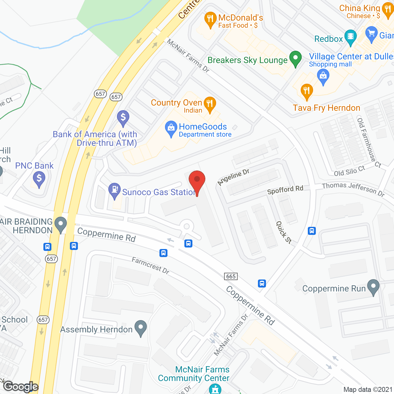 Map of the neighborhood around Kendrick Court Senior Apartments