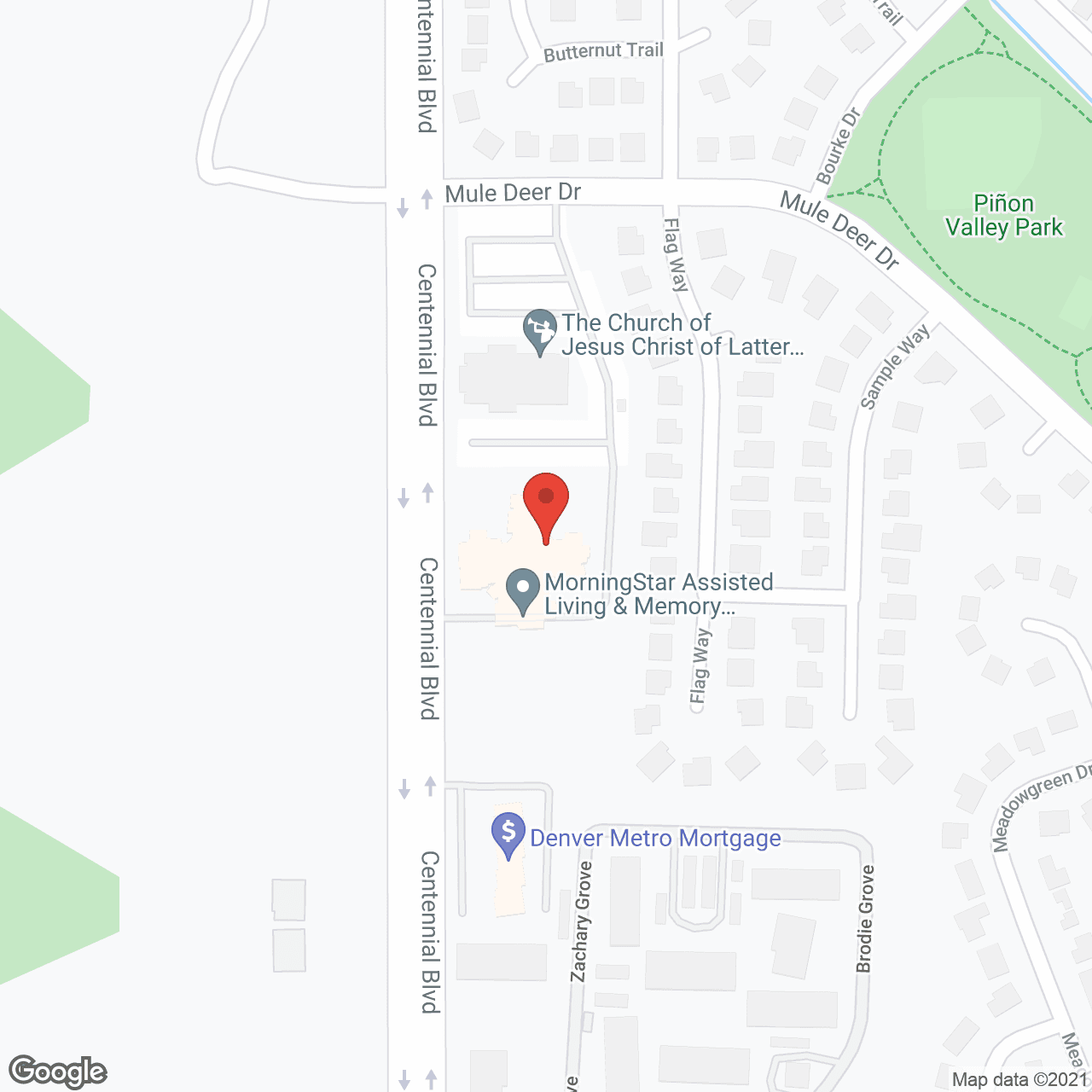 Map of the neighborhood around MorningStar at Mountain Shadows