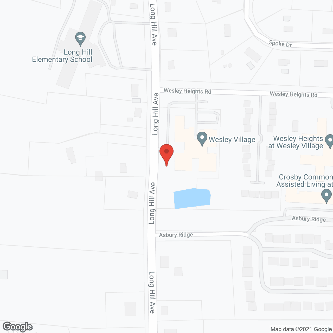 Map of the neighborhood around Bishop Wicke Health